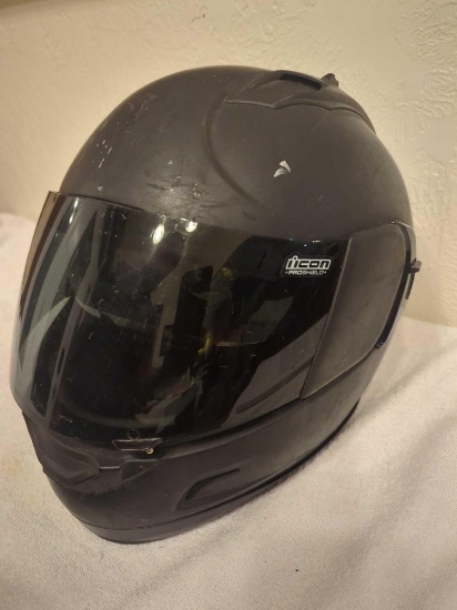 Icon Alliance GT Satin Black Motorcycle Helmet