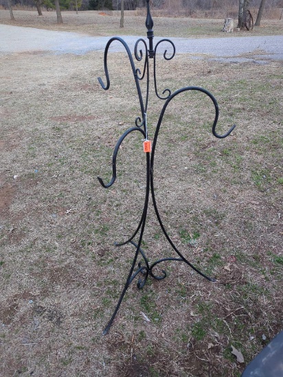 Folding Metal Black Flower Pot Holding Stand