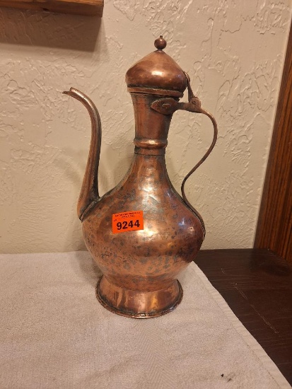 Antique Middle Easter or Persian Copper ewer or teapot