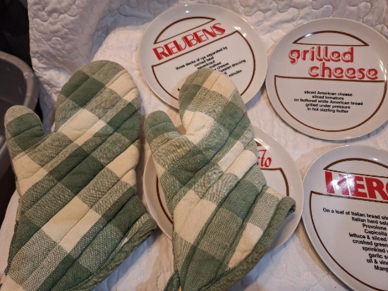 pot holders and plates
