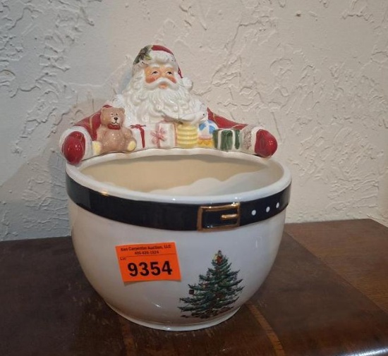 Spode candy bowl with Santa