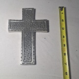 Metal cross-wall decor