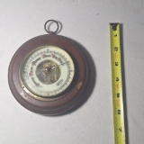 vintage swift nautical wall hanging barometer west germany wood and brass