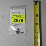 Sterling silver helicopter charm