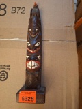 Ketchikan Alaska craft totem 10.5 in tall hand painted