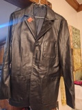 Womens small leather blazer jacket from Gap