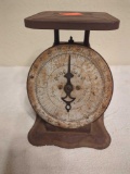 Vintage Mechanical Weight Scale Blue Grass