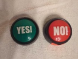 YES AND NO NOVELTY BUTTONS