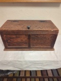 Wooden Box With Lid And Handles