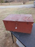 Metal Box With Hinged Lid and side handles
