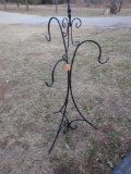 Folding Metal Black Flower Pot Holding Stand