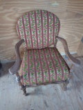 Vintage Wooden Upholstered Chair