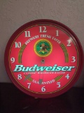 Budweiser Lighted Round Wall Clock