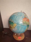 Vintage Globe Lamp Shows Union of Soviet Socialist Republic