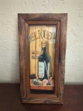 Framed Wall Decor 3D Bottle of Wine