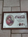 Framed Wall Decor Coca Cola Advertisement 5 Cents