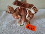 vintage salt and pepper shaker- bears hanging from tree