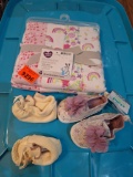Baby receiving blankets and shoes