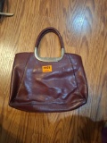 Maroon handbag