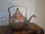 Antique Central Asian Engraved Copper teapot