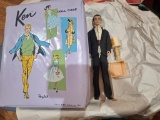 Original 1961 Ken Doll with case and some accessories