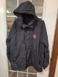 Men_s insulated Hooded Jacket- size XL Black with OU logo