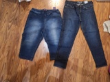 2 pair size 8 jeans- capris