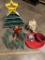 Mixed Christmas - display tree, angel, wreath, baskets