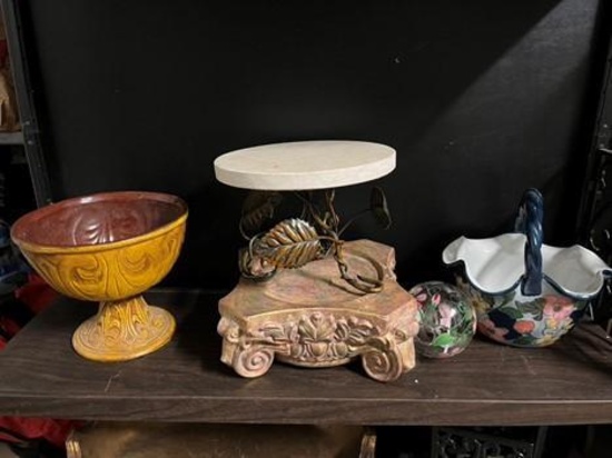 Bowl, basket and stands