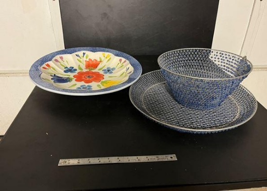 Large bowls and platter
