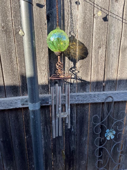 Large green ball wind chime