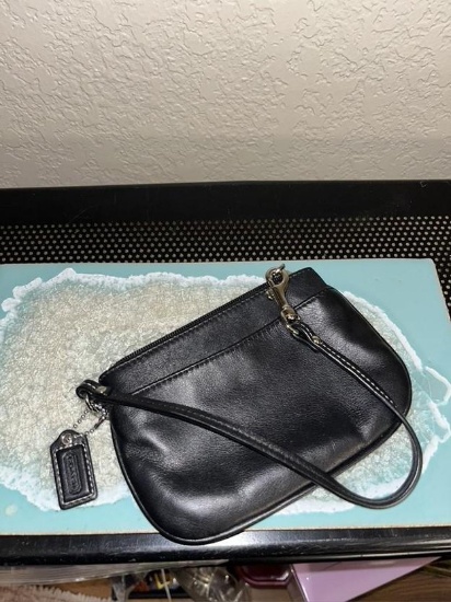 Coach leather wristlet