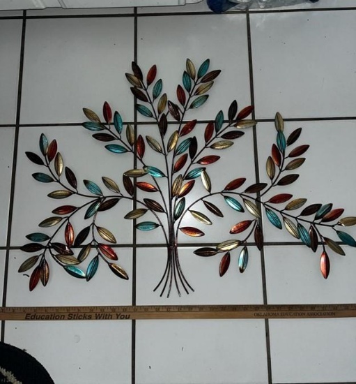 Metal tree wall art