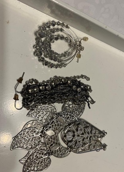 3 pairs of chandelier earrings
