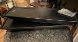 2 black wall shelves 24