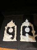 2 white wall bird decor