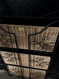 Iron/Wicker 3 tier foldable display shelf