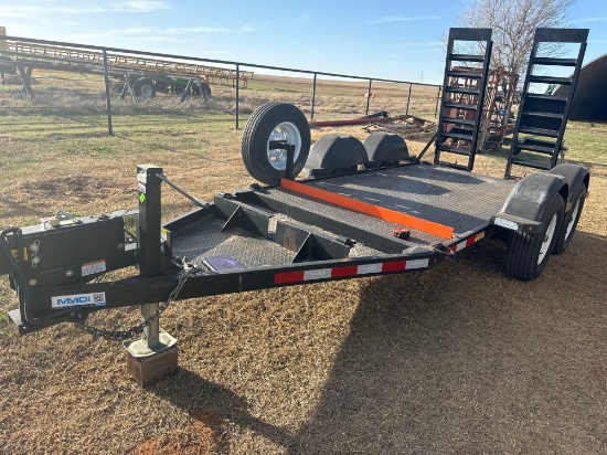 16x64. Tandem axle trailer Good tires has a spare tire nice Trailer NO TITLE