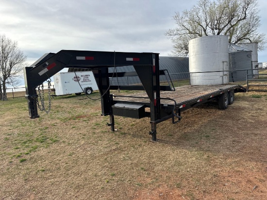 25x8 dovetail with ramps ,good tires three 90% one 50% rubber nice trailer NO TITLE