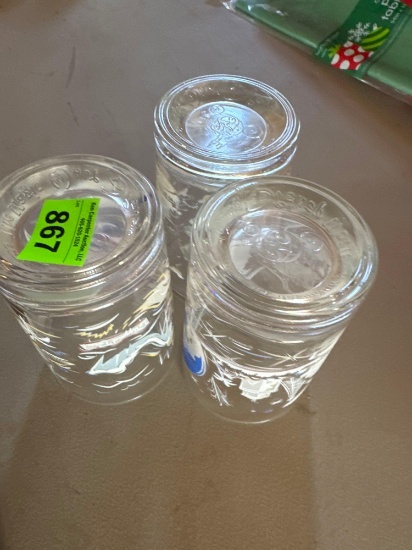 Glass drinking glasses