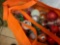 Bag of Christmas ornaments