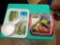 Cars tray, and another plastic tray