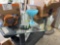 Glass table top, The rolling cart and items on top of the glass table top are not included