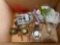 Picture frames, candle holders, vase, Straw hat