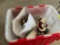 Mini loaf baking cups, Decorative Santa, Lights, Jingle all the way sign, Snowman