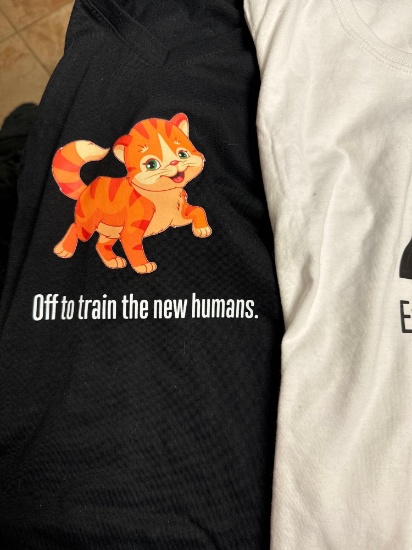Two T-shirts see photos for sizes