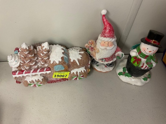 Christmas figurines and decor