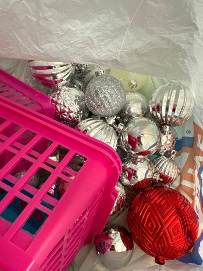 Christmas decorations baskets