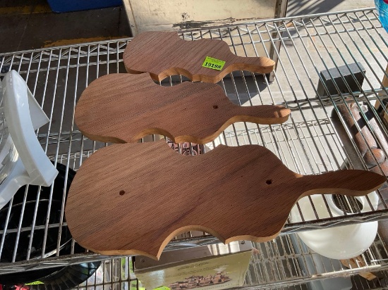 Violin cut outs Three pieces