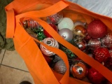 Bag of Christmas ornaments